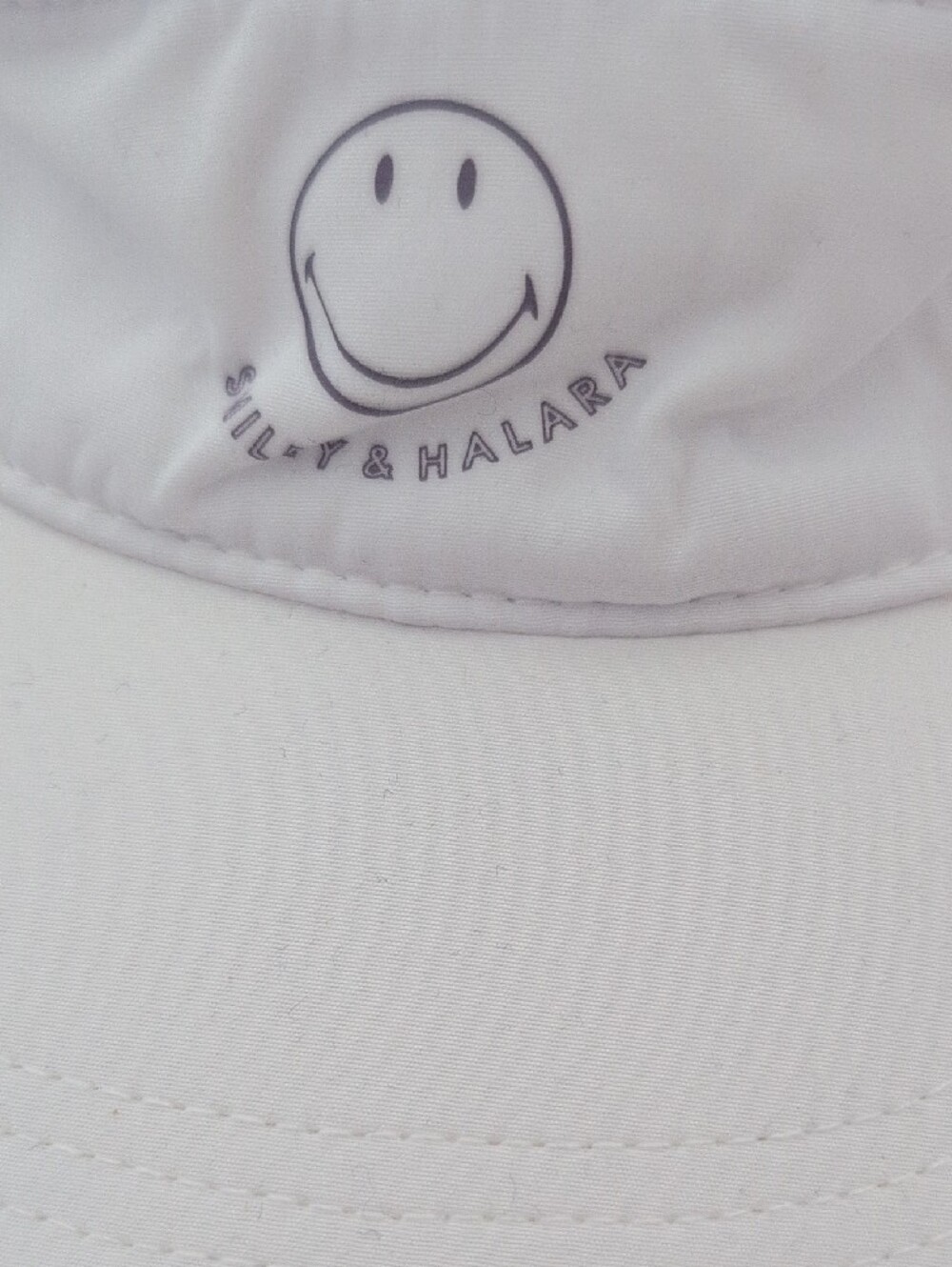 Smiley Visor - White Sun Visor - Picture 6 of 6